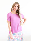 Larosela Round Neck Short Sleeve Cotton Top