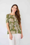 Merric Pleads Elastic Print Top