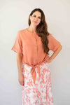 Larosela Tie Front Top