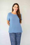 Larosela Round Neck Short Sleeve Cotton Top