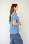 Larosela Round Neck Short Sleeve Cotton Top