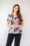 Merric Pleads Elastic Print Top
