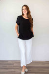 Larosela Round Neck Short Sleeve Cotton Top