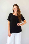 Larosela Round Neck Short Sleeve Cotton Top