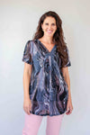 Merric Mesh Print Top