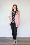 Larosela Print Chiffion Ruffled Collar Top
