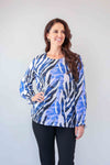 Merric Print Ruffled Cuff Top