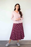 Larosela Check Print Skirt