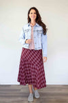 Larosela Check Print Skirt
