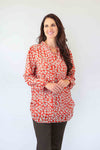 Larosela Chiffion Print Double-layer Top