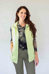Merric Twist Front Print Mesh Top
