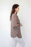 Larosela Chiffion Print Double-layer Top