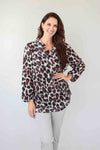 Larosela Chiffion Print Double-layer Top