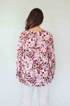 Merric Print Ruffled Cuff Top