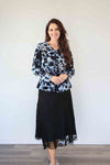 Merric Velvet Mesh Top