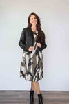Merric Sleeveless Wrinkle Print Dress