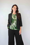 Merric Pleads Elastic Print Top