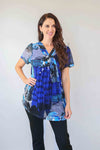 Merric Mesh Print Top