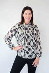 Merric Front PleatedCollar Top