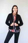 Merric Print Darts Collar Top