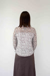Larosela Print Chiffion Ruffled Collar Top