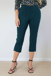 Merric Medium Stretch Elastic Waist Tapered Capris Pants