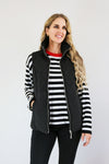 Merric Black & White Striped Long Sleeve Top