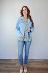 Merric Print Ruffled Cuff Top