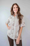 Merric Geometric Print Shirt