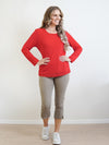 Merric Soft Double Layer Basic Blouse