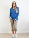Merric Soft Double Layer Basic Blouse