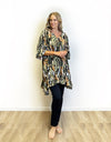 Merric V-Neck Patterned Butterfly Sleeve Tunic
