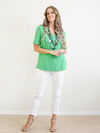 Merric V-Neck 100% Cotton Basic Top