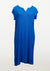 Merric Notched-Neck Drop Shoulder Short-Sleeve Saggy Midi Dress
