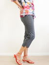 Merric Medium Stretch Elastic Waist Tapered Capris Pants