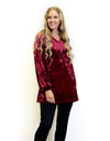 Merric Velvet Longline Top
